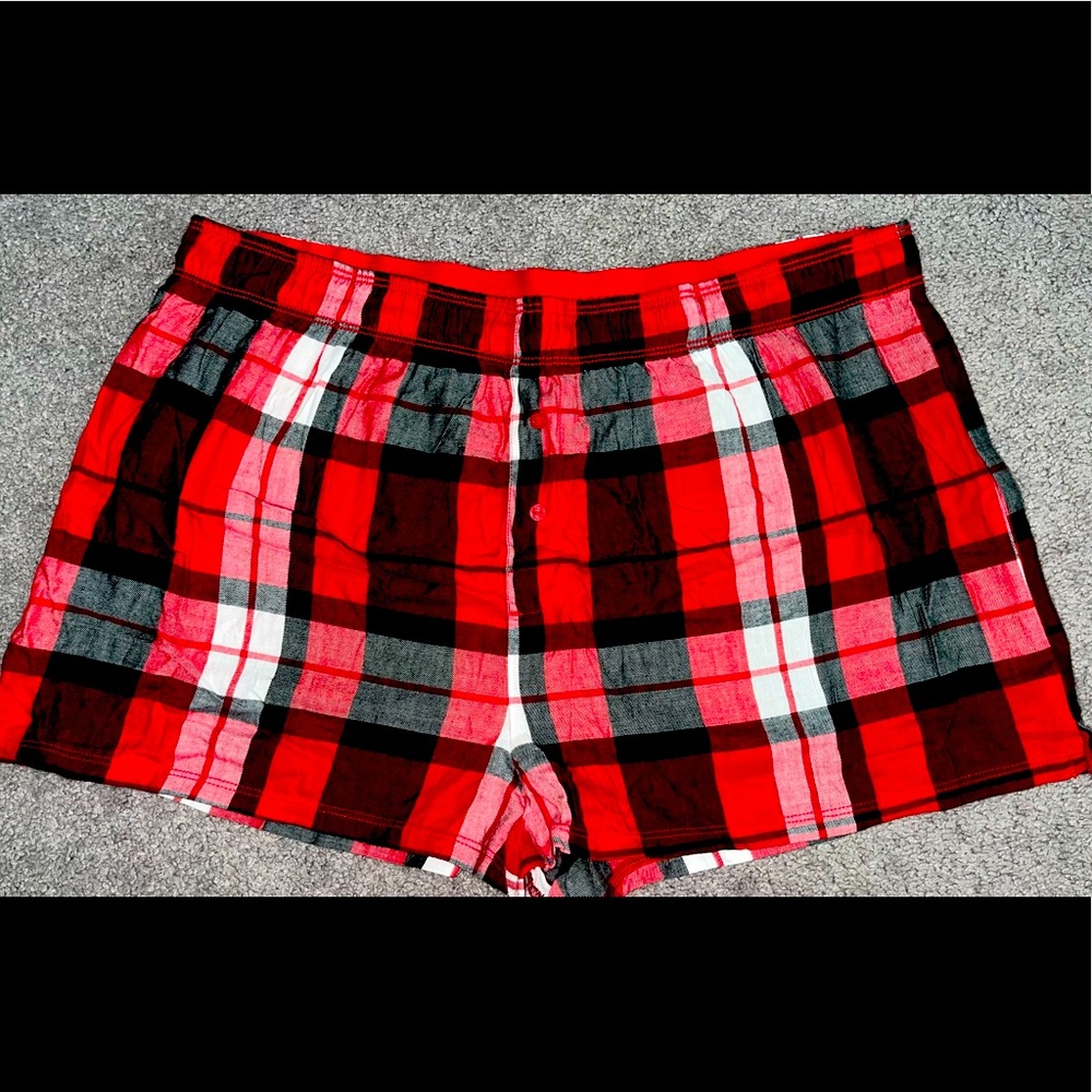 Sleep wear shorts they are from pink they new Size:Large , Color: Red & Black